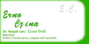 erno czina business card