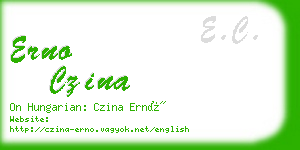 erno czina business card